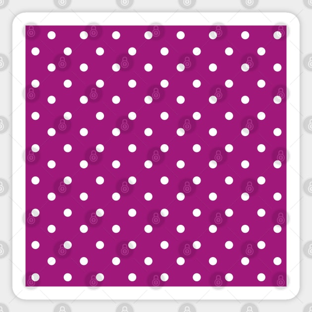 White Polkadots on purple background Sticker by JAMFoto